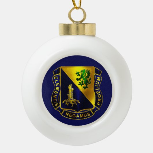 Chemische korps keramische bal ornament (Voorkant)