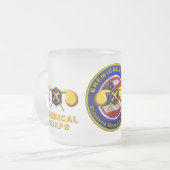 Chemische korps matglas koffiemok (Voorkant links)