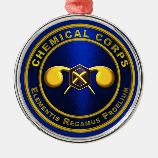 Chemische korps metalen ornament (Voorkant)