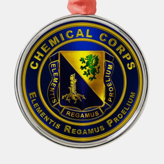 Chemische korps metalen ornament (Voorkant)
