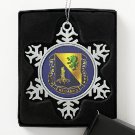 Chemische korps tin sneeuwvlok ornament