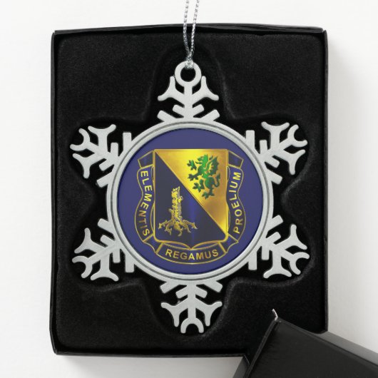 Chemische korps tin sneeuwvlok ornament (Kistje)