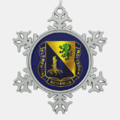Chemische korps tin sneeuwvlok ornament (Voorkant)