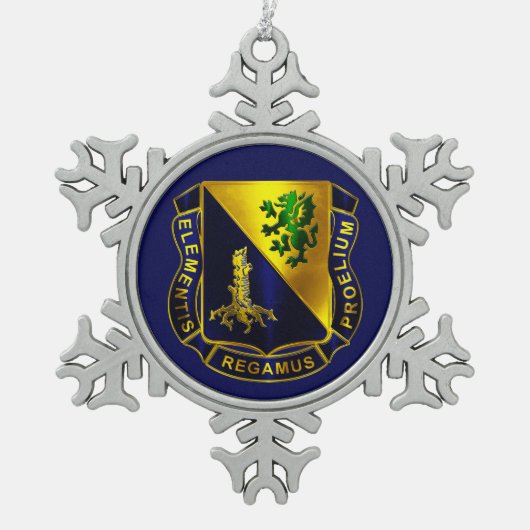 Chemische korps tin sneeuwvlok ornament (Voorkant)