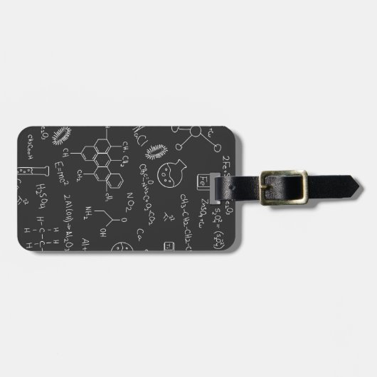 Chemische krabbels bagagelabel (Voorkant horizontaal)