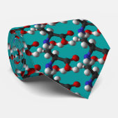 chemische molecule op blauw stropdas (Opgerold)