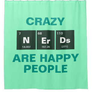 Chemische periodieke lijst van elementen: NErDs Douchegordijn