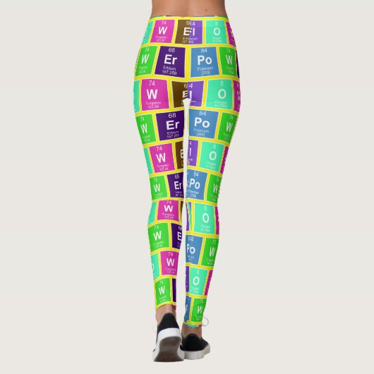 Chemische periodieke tabel van elementen: FlOWEr P Leggings (Achterkant)