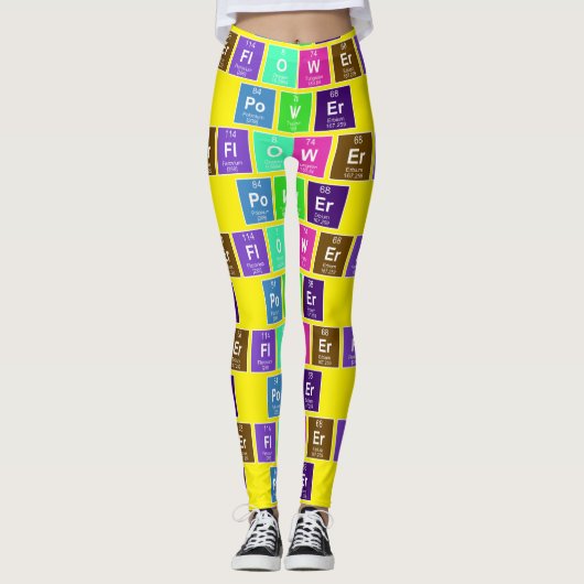 Chemische periodieke tabel van elementen: FlOWEr P Leggings (Voorkant)