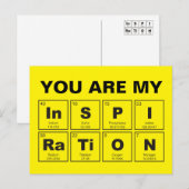 Chemische periodieke tabel van elementen: InSPIRaT Briefkaart (Voorkant / Achterkant)