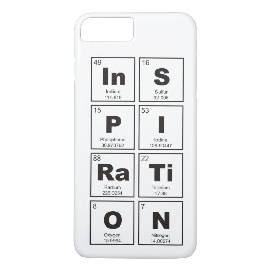Chemische periodieke tabel van elementen: InSPIRaT Case-Mate iPhone Case (Achterkant)