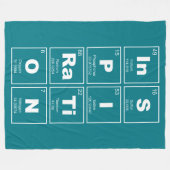 Chemische periodieke tabel van elementen: InSPIRaT Fleece Deken (Voorkant (Horizontaal))