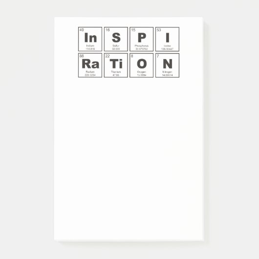 Chemische periodieke tabel van elementen: InSPIRaT Post-it® Notes (Voorkant)