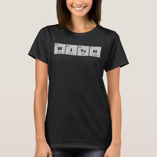 Chemische periodieke tabel van elementen: WITcH T-shirt (Voorkant)