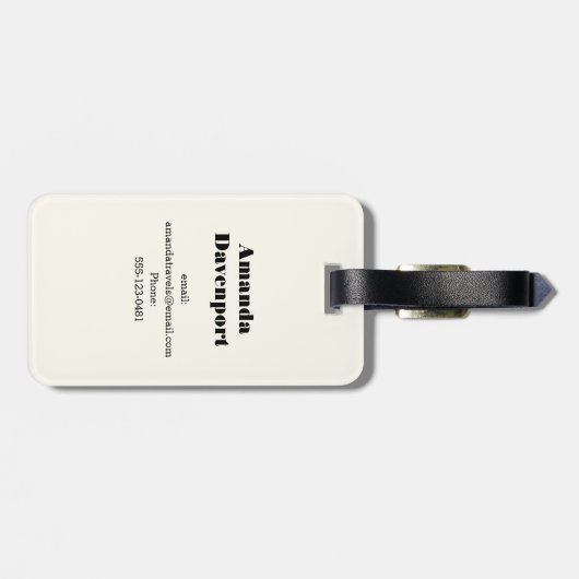 Chemische proefbuis en bekerglas bagagelabel (Achterkant horizontaal)