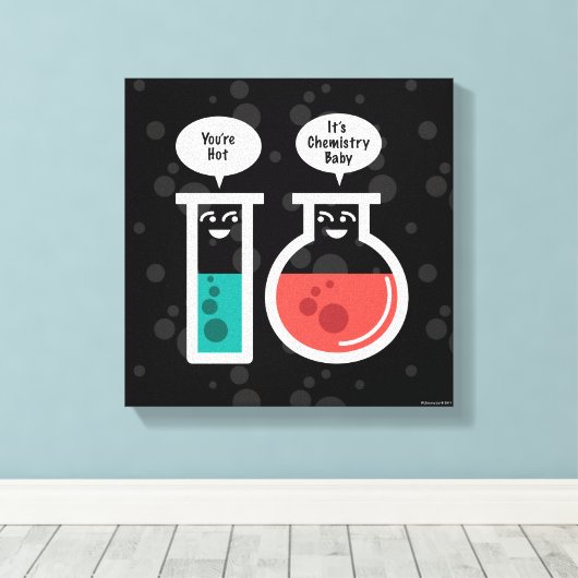 Chemische reactie canvas afdruk (Insitu (Houten vloer))