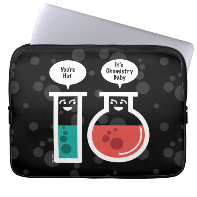 Chemische reactie laptop sleeve (Voorkant)