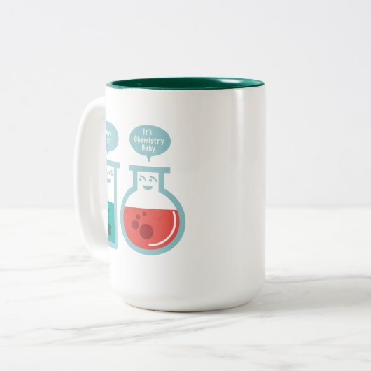 Chemische reactie tweekleurige koffiemok (Voorkant links)