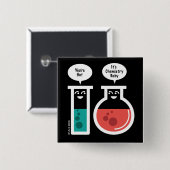 Chemische reactie vierkante button 5,1 cm (Voorkant /achterkant)