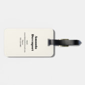 Chemische reageerbuis en bekerglas bagagelabel (Achterkant horizontaal)