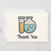 Chemische reageerbuis en bekerglas bedankkaart (Voorkant)