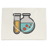 Chemische reageerbuis en bekerglas groot cadeauzakje (Voorkant)