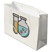 Chemische reageerbuis en bekerglas groot cadeauzakje (Achterkant Gekanteld)