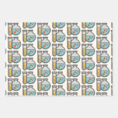 Chemische reageerbuis en bekerglas inpakpapier vel (Voorkant 3)