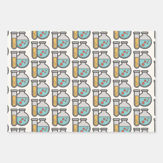 Chemische reageerbuis en bekerglas inpakpapier vel (Voorkant 3)