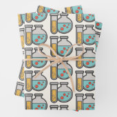 Chemische reageerbuis en bekerglas inpakpapier vel (In situ)