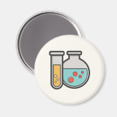 Chemische reageerbuis en bekerglas magneet (Voorkant / Achterkant)