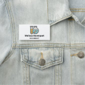 Chemische reageerbuis en bekerglas naamplaatje (In situ)