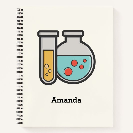 Chemische reageerbuis en bekerglas notitieboek (Voorkant)