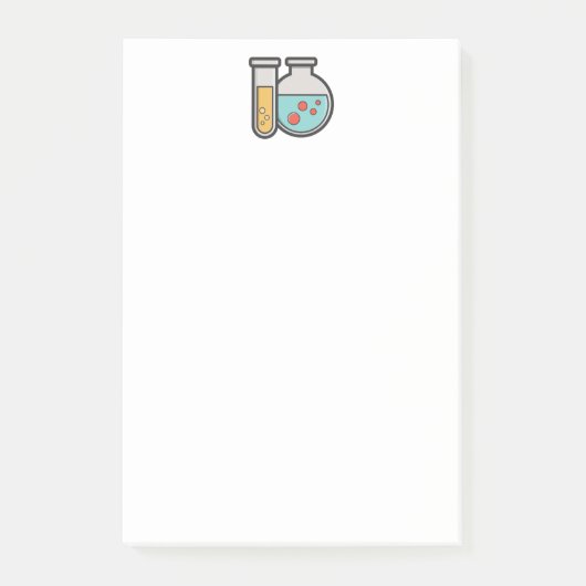 Chemische reageerbuis en bekerglas post-it® notes (Voorkant)