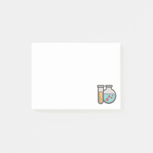 Chemische reageerbuis en bekerglas post-it® notes (Voorkant)