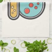 Chemische reageerbuis en bekerglas theedoek (Gevouwen)