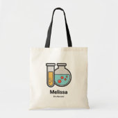 Chemische reageerbuis en bekerglas tote bag (Voorkant)