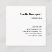 Chemische reageerbuis en bekerglas vierkante visitekaartje (Achterkant)