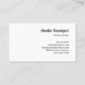 Chemische reageerbuis en bekerglas visitekaartje (Achterkant)