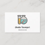 Chemische reageerbuis en bekerglas visitekaartje (Voorkant)