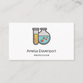 Chemische reageerbuis en bekerglas visitekaartje (Voorkant)