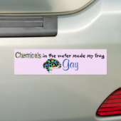 Chemische stoffen maakten mijn kikkergay bumpersticker (Op auto)