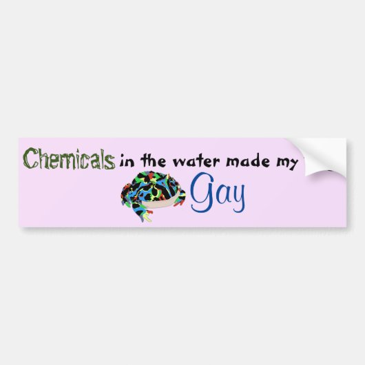 Chemische stoffen maakten mijn kikkergay bumpersticker (Voorkant)