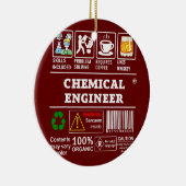 CHEMISCHE TECHNISCHE TECHNISCHE ETIKETTEN Koffie o Keramisch Ornament (Rechts)