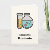 Chemische Testbuis en Beaker Afstuderen Kaart (Voorkant)