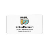 Chemische Testbuis en Bekeradres Etiket (Voorkant)