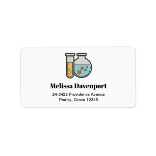 Chemische Testbuis en Bekeradres Etiket