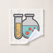 Chemische Testbuis en Bekerpatroon Bad Handdoek (Wasdoekje)