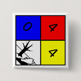 Chemische waarschuwing Gevaar voor het milieu Vierkante Button 5,1 Cm