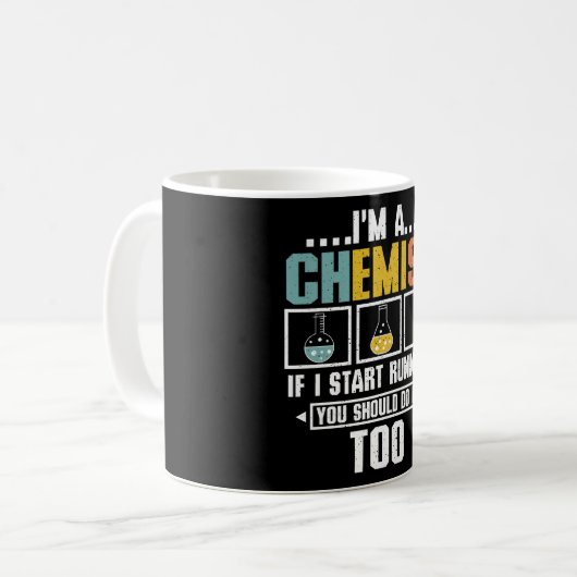 Chemist als ik wegloop koffiemok (Voorkant links)